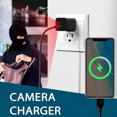 DIVINEEAGLE Mini Camera Camera Charger Black - Camera 1080p Full HD - Small Nanny Cam in Saudi Arabia