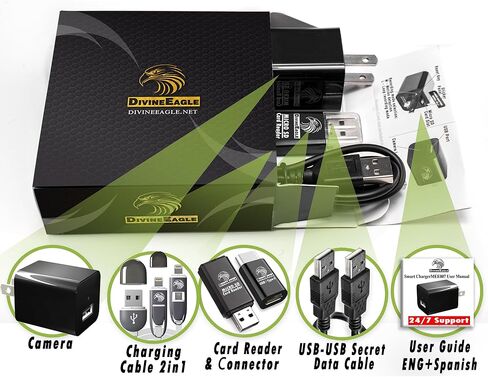 DIVINEEAGLE Mini Camera Camera Charger Black - Camera 1080p Full HD - Small Nanny Cam in Saudi Arabia