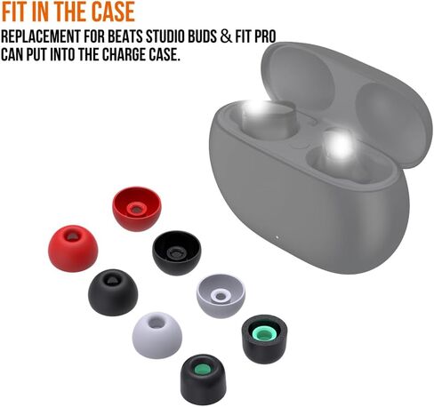 Memory Foam & Silicone Eartips Replacement for Beats Studio Buds & Beats Fit Pro & Beats Studio Buds + Earbuds Ear Tips Earpad * 12 Pairs (Foam & Silicone Tips) in Saudi Arabia