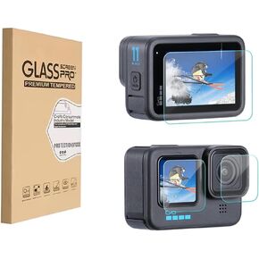 Screen Protector for Go Pro Hero 12/11/10/9, Tempered Glass 9H Hardness Anti-Scratch Anti-Bubble Ultra Clear