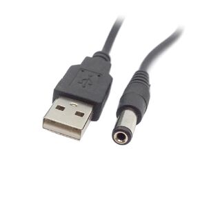 NFHK USB 2.0 A Type Male to 5.5 x 2.5mm DC 5V Power Plug Barrel Connector Charge Cable 80cm