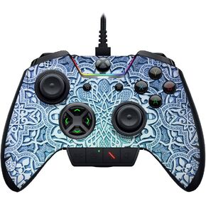 MightySkins Skin Compatible with Razer Wolverine Ultimate - Carved Blue | Protective, Durable, and Unique Vinyl Decal wrap Cover | Easy to Apply, Remove, and Change Styles | Made in The USA