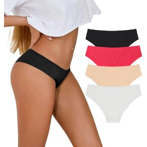 Seamless Thongs for Women No Show Panties Stretch Breathable Sexy Thong Underwear