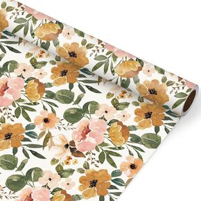 JarThenaAMCS Greenery Wrapping Paper Roll 16.9 In x 32.8Ft Green Leaves Gift Wrap Paper Spring Decorative Art Paper for Baby Shower Birthday Gift Packing Supplies
