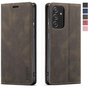 Samsung Galaxy A72 Case,Samsung Galaxy A72 Wallet Case for Women Men with [RFID Blocking] Card Holder Kickstand Magnetic,Leather Flip Case Wallet for Samsung Galaxy A72 6.7 Inch (Wine Red)