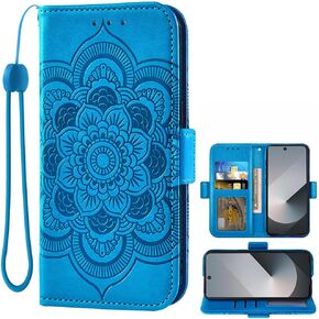 Asuwish Phone Case for Samsung Galaxy Z Fold 6 5G 2024 Wallet Cover with Leather Flip Credit Card Holder Stand Flower Folio Lanyard Wrist Strap Cell Accessories ZFold6 Z6 G Fold6 6Z Women Men Gray