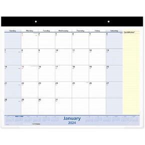 AT-A-GLANCE 2025 Desk Calendar, Monthly, Desk Pad, 22" x 17", Standard, QuickNotes (SK7000025)
