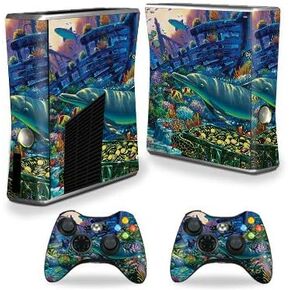 MightySkins Skin Compatible with Xbox 360 S Console - Sunken Treasure | Protective, Durable, and Unique Vinyl Decal wrap Cover | Easy to Apply, Remove, and Change Styles | Made in The USA