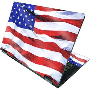 MightySkins Glossy Glitter Skin Compatible with Lenovo IdeaPad Flex 5 2-in-1 15" (2021) - American Flag | Protective, Durable High-Gloss Glitter Finish | Easy to Apply | Made in The USA