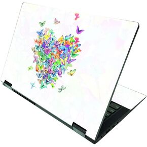 MightySkins Glossy Glitter Skin Compatible with Lenovo IdeaPad Flex 5 2-in-1 15" (2021) - Be Happy | Protective, Durable High-Gloss Glitter Finish | Easy to Apply and Change Style | Made in The USA