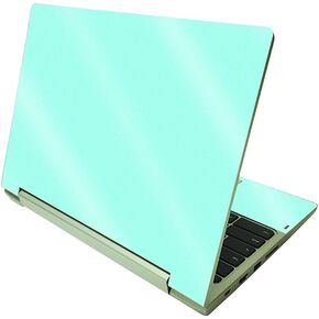 MightySkins Glossy Glitter Skin Compatible With Lenovo IdeaPad Flex 3 Chromebook 2-in-1 11.6" (2021) - Solid Baby Blue | Protective, Durable High-Gloss Glitter Finish | Easy To Apply | Made in The USA