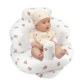 Inflatable Baby Seat for Babies 3-36 Months, Inflatable Baby Chair for Learning to Sit, Summer Floating Seat with Built in Air Pump, Blow Up Baby Chair for Home or Camping