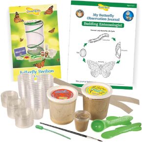 Butterfly Pavilion School Kit with 33 Live Caterpillars and STEM Activity Journal