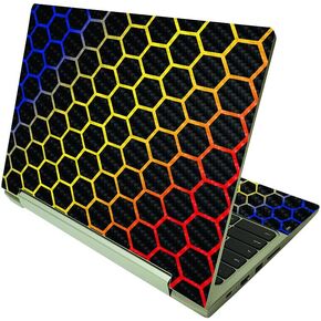 MIGHTY SKINS Carbon Fiber Skin Compatible with Lenovo IdeaPad Flex 3 Chromebook 2-in-1 11.6" (2021) - Blue Scales | Protective, Durable Textured Carbon Fiber Finish | Easy to Apply | Made in The USA