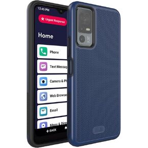 TUDIA MergeGrip Compatible with Lively Jitterbug Smart 4 Phone Case/TCL 40XL / TCL 40T Phone Case, [Military Grade Drop Tested] Shockproof Slim Dual Layer Heavy Duty Protection - Indigo Blue