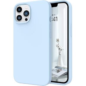 Telaso Compatible with iPhone 13 Pro Max Case, Liquid Silicone Soft Gel Rubber iPhone 13 Pro Max Case Slim Case with Microfiber Lining Protective Phone Cases for 6.7 inch iPhone 13 Pro Max,Baby Blue