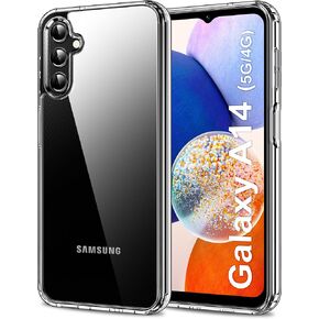 HOOMIL for Samsung Galaxy A14 5G/4G Case Clear [Anti-Yellowing] Anti-Scratch Transparent Hard Back and Soft Edge [Military Grade Drop Protection] Shockproof Phone Cover - Crystal Clear