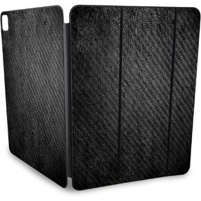 غلاف من ألياف الكربون متوافق مع Apple Smart Folio لجهاز iPad Pro 13 بوصة (M4) 2024 - النمر الوردي - غطاء لاصق واقٍ من الفينيل 3M ممتاز - سهل الاستخدام | صُنع في الولايات المتحدة الأمريكية بواسطة MightySkins