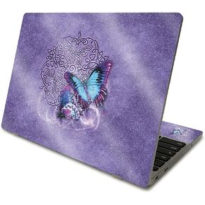 MightySkins Glossy Glitter Skin Compatible with Samsung Chromebook 4 (2021) 11.6" - Rainbow Hamsa | Protective, Durable High-Gloss Glitter Finish | Easy to Apply and Change Styles | Made in The USA