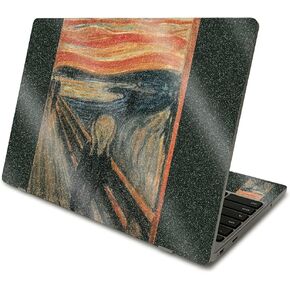 MightySkins Glossy Glitter Skin Compatible with Samsung Chromebook 4 (2021) 11.6" - The Scream | Protective, Durable High-Gloss Glitter Finish | Easy to Apply and Change Styles | Made in The USA