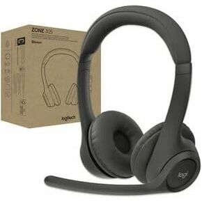 Logitech Zone 305 for Business, Wireless Bluetooth Headset with Microphone, for Google Meet, Google Voice, Zoom, Compatible with Windows, Mac, Chrome, Linux, iOS, iPadOS, Android