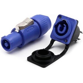 YF24 3 Pin Nac3Fca Waterproof 20A Powercon Led Speakon Power Plug and Socket Panel Mount Adapter Ip65 True Locking Cable Aviation Connector