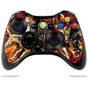 MightySkins Skin Compatible with Microsoft Xbox 360 Controller - Fire Horsemen | Protective, Durable, and Unique Vinyl Decal wrap Cover | Easy to Apply, Remove, and Change Styles | Made in The USA