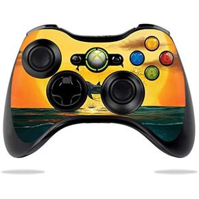 MightySkins Skin Compatible with Microsoft Xbox 360 Controller - Dolphin Smiley | Protective, Durable, and Unique Vinyl Decal wrap Cover | Easy to Apply, Remove, and Change Styles | Made in The USA