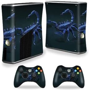 MightySkins Skin Compatible with Xbox 360 S Console - Metal Scorpion | Protective, Durable, and Unique Vinyl Decal wrap Cover | Easy to Apply, Remove, and Change Styles | Made in The USA