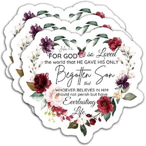 (3PCS) The Joy of The Lord is My Strength Nehemiah 8 : 10 Bible Verse Stickers, Christian Stickers Decals, Waterproof Vinyl Decal for Water Bottles, Books, Laptops, Tumblers 3" x 3 "