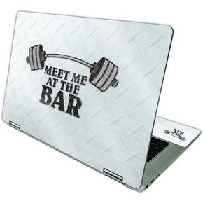 MightySkins Glossy Glitter Skin Compatible with HP Chromebook x360 14 (2021) - Meet Me at The Bar | Protective, Durable High-Gloss Glitter Finish | Easy to Apply and Change Styles | Made in The USA