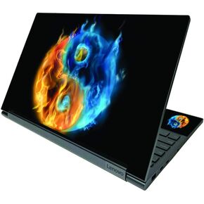 MightySkins Skin Compatible with Lenovo Yoga C940 15" (2020) - Green Flames | Protective, Durable, and Unique Vinyl Decal wrap Cover | Easy to Apply, Remove, and Change Styles | Made in The USA