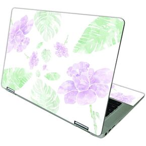 MightySkins Glossy Glitter Skin Compatible with HP Chromebook x360 14 (2021) - Water Color Flowers | Protective, Durable High-Gloss Glitter Finish | Easy to Apply and Change Styles | Made in The USA