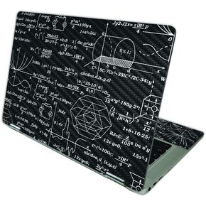 MightySkins Carbon Fiber Skin Compatible with HP Chromebook x360 14 (2021) - Mathematical | Protective, Durable Textured Carbon Fiber Finish | Easy to Apply and Change Styles | Made in The USA