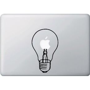 Light Bulb Vinyl Car Sticker Symbol for Track Pad Decal Laptop Skin Ipad MacBook Window