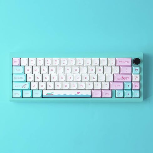 Hyekit PBT Keycaps 140 مفتاحًا، أغطية مفاتيح طفولية صبغ التسامي، أغطية مفاتيح لطيفة XDA لمفاتيح Cherry Gateron MX، لوحات المفاتيح الميكانيكية in Kuwait