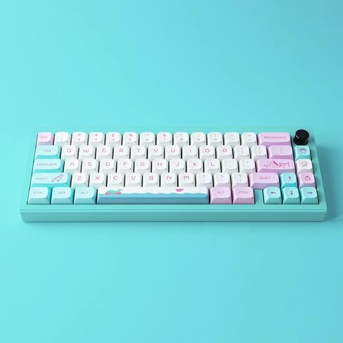Hyekit PBT Keycaps 140 مفتاحًا، أغطية مفاتيح طفولية صبغ التسامي، أغطية مفاتيح لطيفة XDA لمفاتيح Cherry Gateron MX، لوحات المفاتيح الميكانيكية in Kuwait