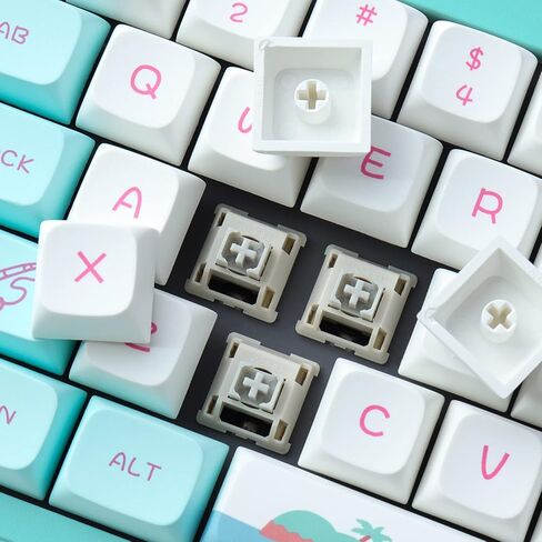 Hyekit PBT Keycaps 140 مفتاحًا، أغطية مفاتيح طفولية صبغ التسامي، أغطية مفاتيح لطيفة XDA لمفاتيح Cherry Gateron MX، لوحات المفاتيح الميكانيكية in Kuwait