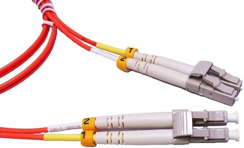 1 Meter Multimode Duplex Fiber Optic Cable (62.5/125) - LC to LC - Orange in Saudi Arabia