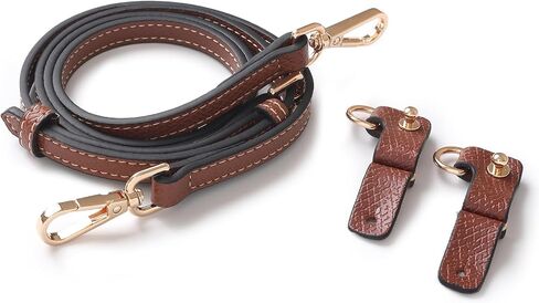 KOMHPS Purse Straps Replacement, Leather Handbag Crossbody Shoulder Strap Adjustable for Longchamp Bag Women(Jam Purple) in Saudi Arabia