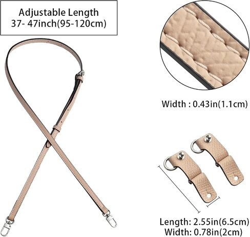 KOMHPS Purse Straps Replacement, Leather Handbag Crossbody Shoulder Strap Adjustable for Longchamp Bag Women(Jam Purple) in Saudi Arabia
