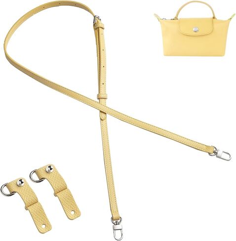 KOMHPS Purse Straps Replacement, Leather Handbag Crossbody Shoulder Strap Adjustable for Longchamp Bag Women(Jam Purple) in Saudi Arabia