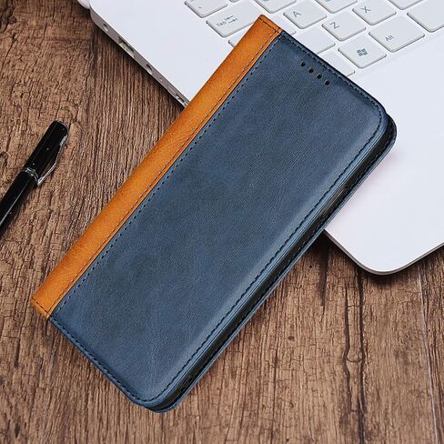 iCoverCase متوافق مع حافظة محفظة Google Pixel 3a، فتحات بطاقات جلدية مغناطيسية فاخرة من البولي يوريثان مع مسند وغطاء قلاب ناعم من مادة TPU (كاكي + بني) in Saudi Arabia