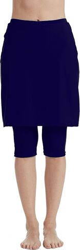 MAXE Women Swim Skirt with Legging Sun Protective UPF 50+ Swimming Tight Attached Skort Capris in Saudi Arabia