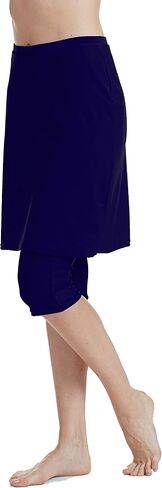 MAXE Women Swim Skirt with Legging Sun Protective UPF 50+ Swimming Tight Attached Skort Capris in Saudi Arabia