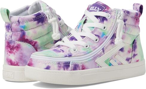 BILLY Footwear Kids CS Sneaker High (Little Kid/Big Kid) - Canvas Upper - Lightweight Canvas Lining Blue Watercolor 2 Little Kid M in Saudi Arabia