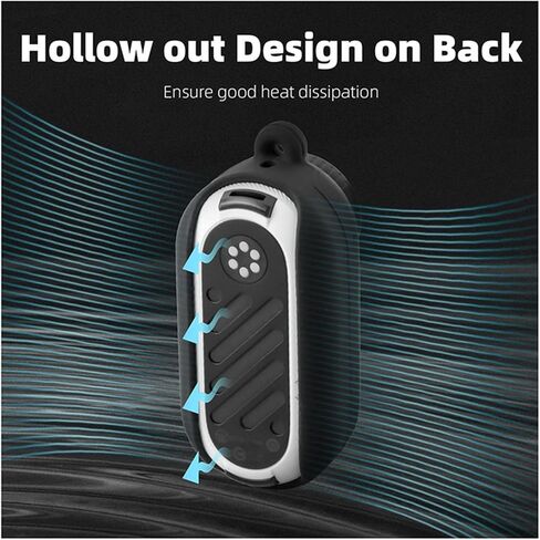 Silicone Protective Case Set Compatible with Insta360 GO 3S Action Camera Housing Soft Shell Cover Skin + Lens Cap + Neck Strap Lanyard Accessories (Black, Type1) in Saudi Arabia
