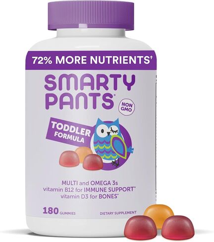 Organic Kids & Toddler Multivitamin Gummies: Omega 3 (ALA), Vitamin D3, C, Vitamin B12, B6, Vitamin A, K2 & Zinc for Immune Support, Vegetarian, 180 Count in Saudi Arabia