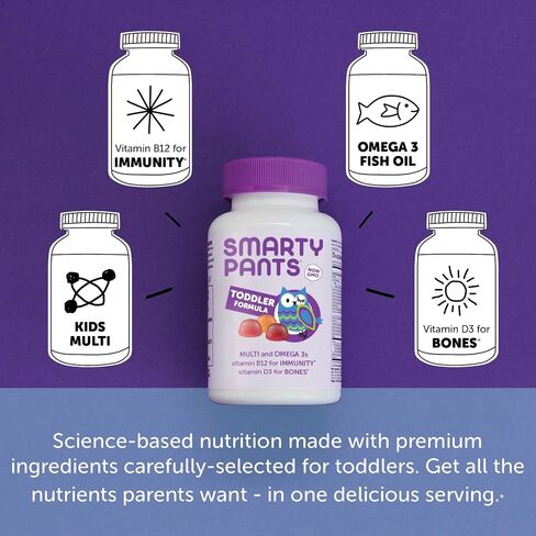 Organic Kids & Toddler Multivitamin Gummies: Omega 3 (ALA), Vitamin D3, C, Vitamin B12, B6, Vitamin A, K2 & Zinc for Immune Support, Vegetarian, 180 Count in Saudi Arabia