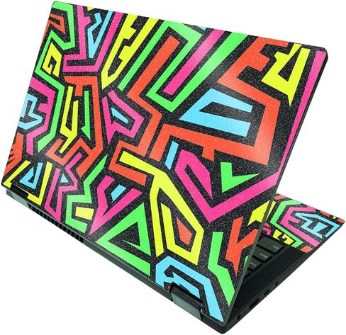 MightySkins Glossy Glitter Skin Compatible with Lenovo IdeaPad Flex 5 2-in-1 15" (2021) - Neon Tropics | Protective, Durable High-Gloss Glitter Finish | Easy to Apply | Made in The USA in Saudi Arabia